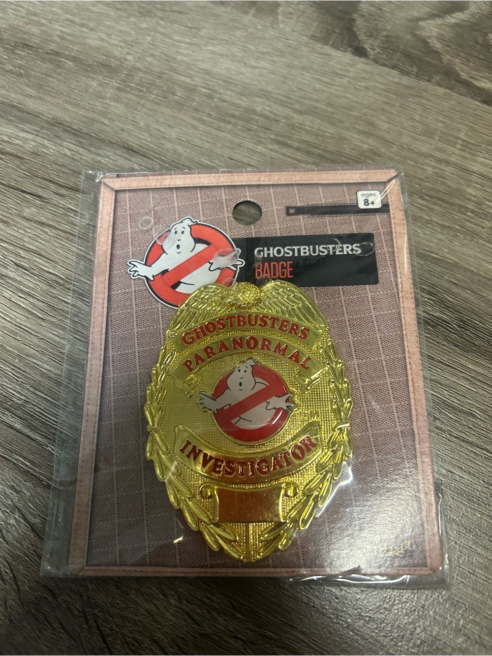 Ghostbusters Paranormal Investigator Gold Badge Halloween large heavy cool